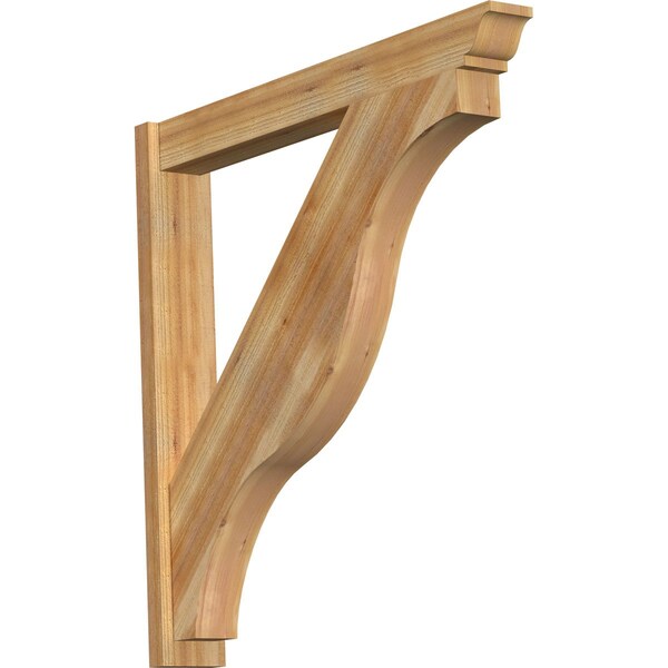 Ekena Millwork Funston Traditional Rough Sawn Outlooker, Western Red Cedar, 6"W x 44"D x 44"H OUT06X44X44FST01RWR - main